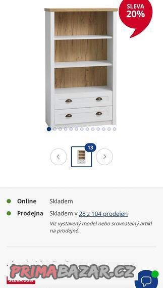 knihovna-komoda-bila-dub-jysk