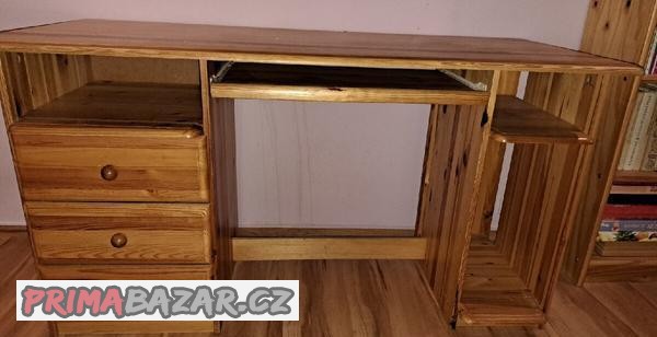 PC stůl masiv borovice