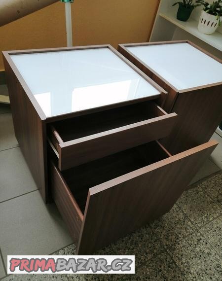 nocni-stolek-ikea-nivoll-2-ks-barva-hneda-bila