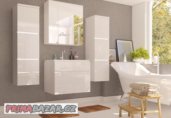 Koupelnový set bílý lesk