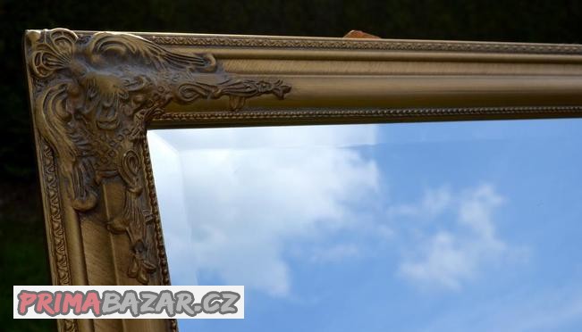 barokni-zrcadlo-zlate-drevene-s-fazetou-162x72cm