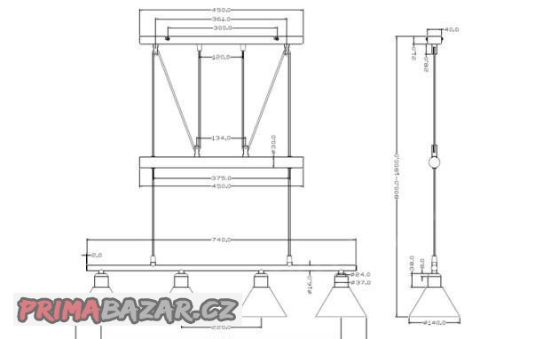 Stropní osvětlení Pepe