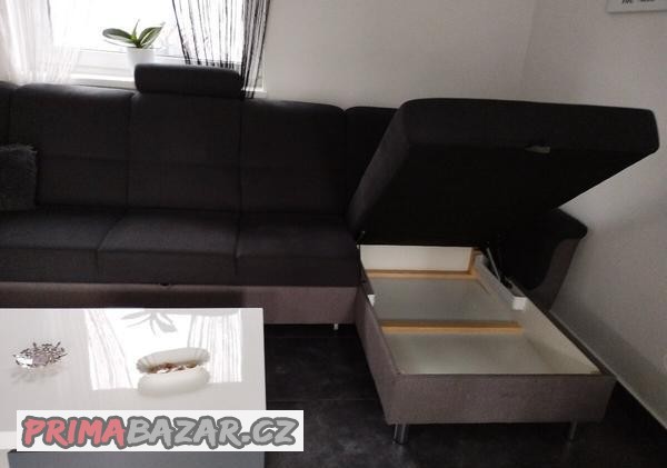 Sedačka černo- šedá