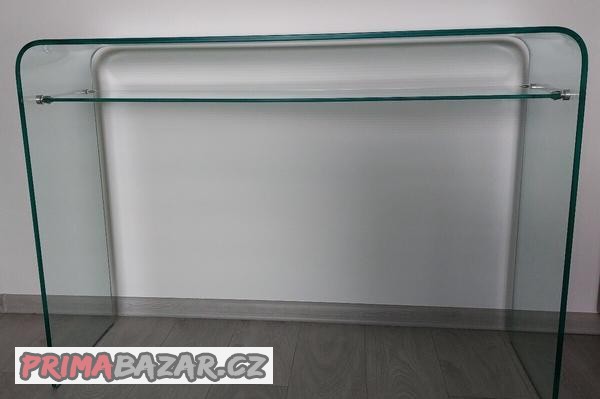 Skleněný odklácací stolek