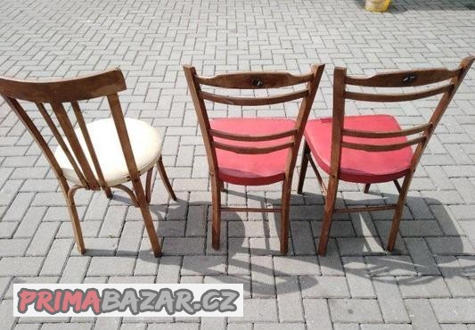 Starožitné židle, zachovalé, 3kusy