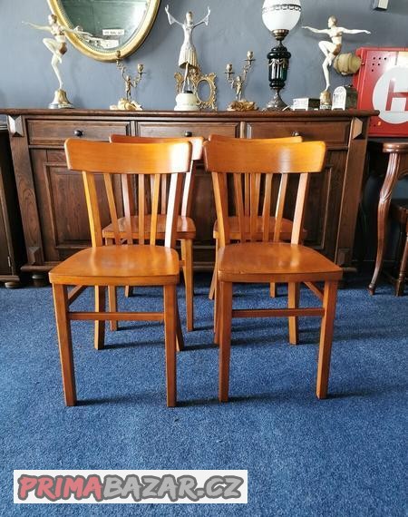 Židle. Bukové, 4 kusy.