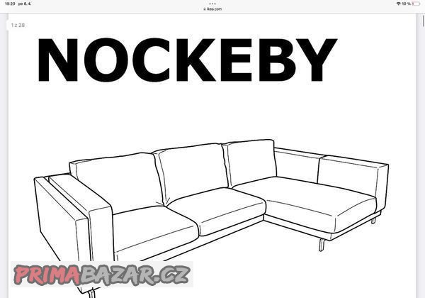 Ikea Nockeby potah sedačky - smetanová  barva , original