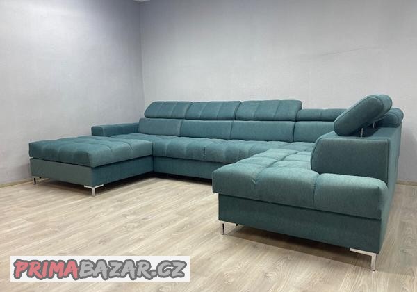 Sedací souprava Pablo U šedomodrá