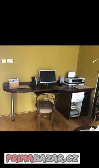 Prodám pracovní stůl s pojízdným modulem na počítač