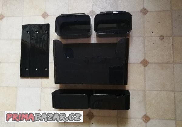 Plastový organizér / košíky na lištu na zeď