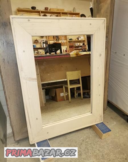 Rustikální zrcadlo z masivu ruční výroba