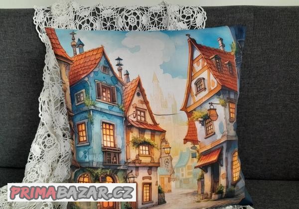 Povlak na polštářek....městečko