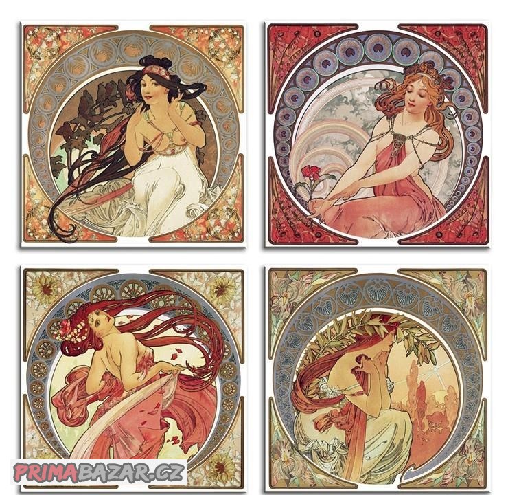reprodukce-a-mucha-40x40cm-set-4ks