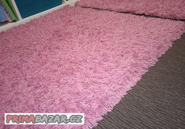 koberec-2-ks-ikea-80-x-80-cm-ruzovy-vysoky-vlas