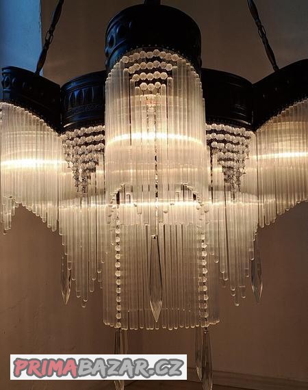 Starožitný secesní lustr, secese, osvětlení.,.,