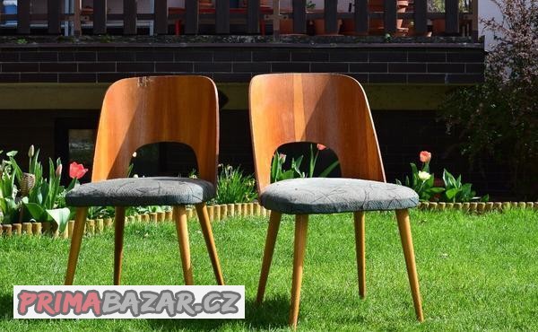 Dvě retro židle Design Oswald Herdtl