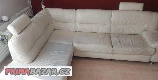 Přenechám za odvoz koženou rohovou sedací soupravu