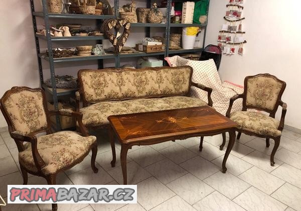Zámecká sedací souprava Ludvík XIV. se stolem