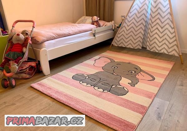 detsky-koberec-kiddo-1087-pink-se-slonem