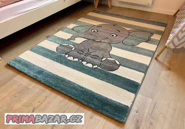 detsky-koberec-kiddo-1087-blue-se-slonikem