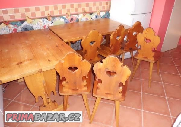 selska-jidelni-sestava-2xstul-6xzidle-1xlavice