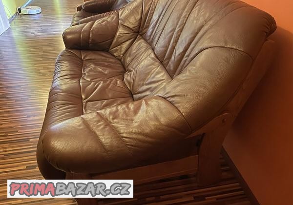 luxusní kožené dvojkřeslo