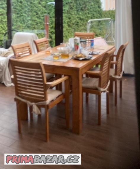 prodam-6zidli-a-stul-z-lakovaneho-exotickeho-dreva