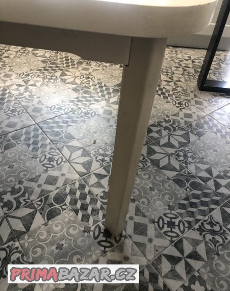 TOP: Rozkládací jídelní stůl bílý