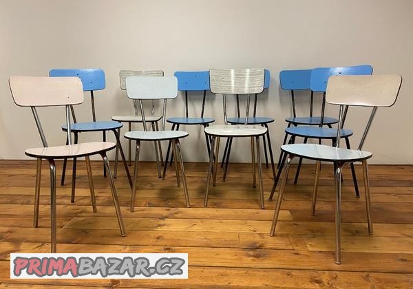 kovové retro židle - 10 kusů