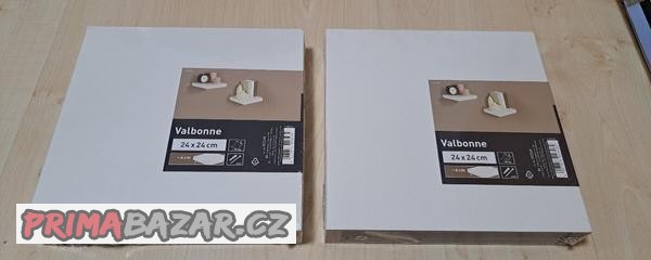 Prodám dvě nové bílé poličky -neviditelná montáž