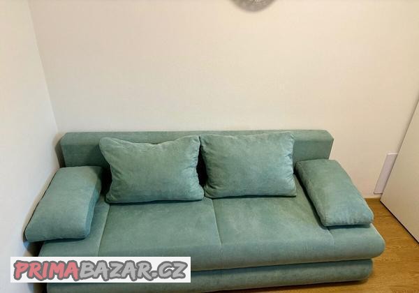 Rozkládací pohovka s úložným prostorem-jako nová