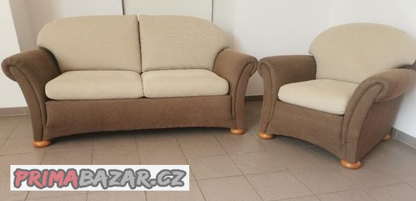Sedací souprava s křeslem - VÝBORNÝ STAV