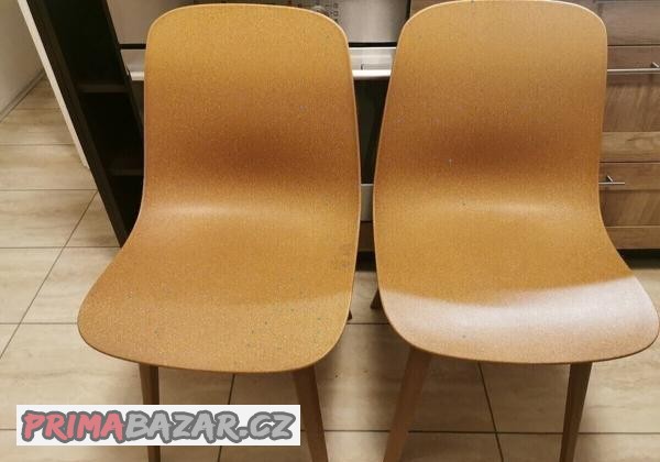 2ks-ikea-zidle-odger-hneda-skoro-nove