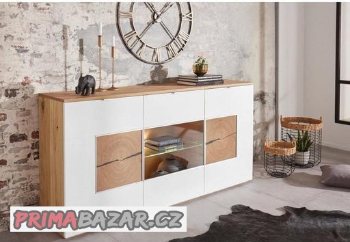 komoda-parma-divoky-dub-masiv-bila-matna-mdf