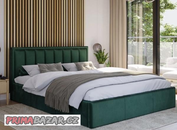 zelena-calounena-postel-bez-matrace-trinec