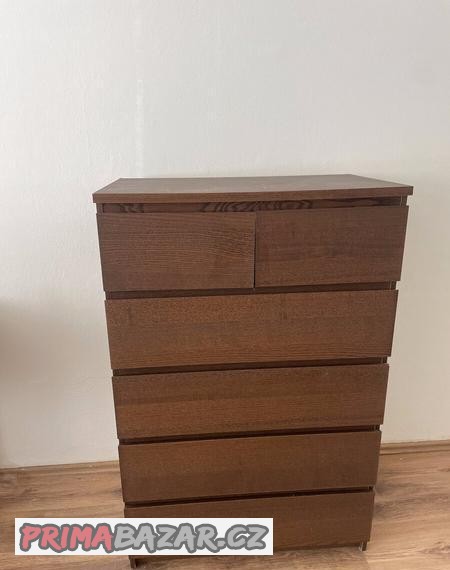 Komoda MALM - 6 zásuvek