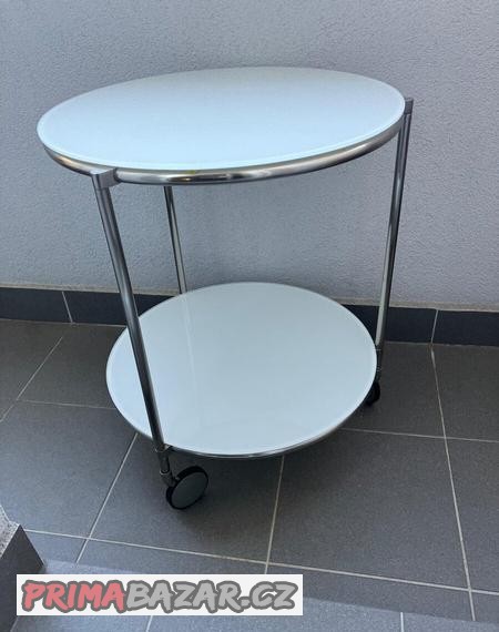 Prodám kulatý odkládací-servírovací pojízdný stolek