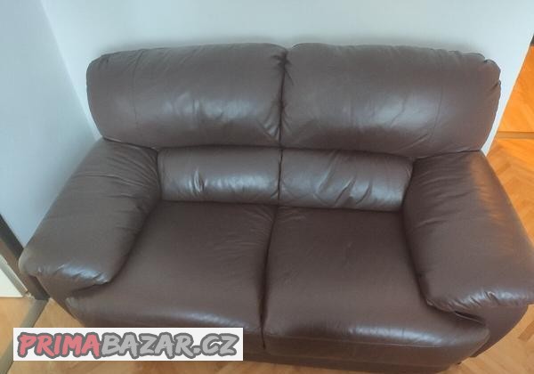Koženkový gauč + křeslo
