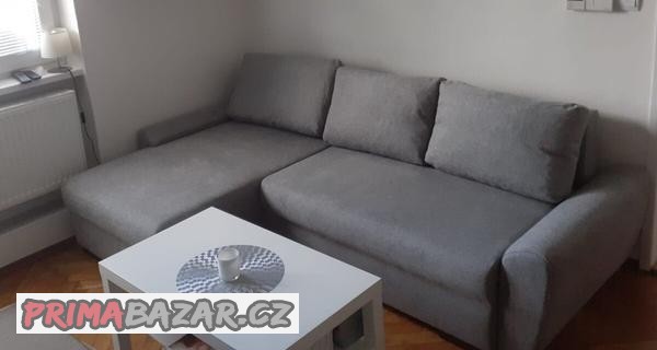 Rozkládací sedací souprava šedá