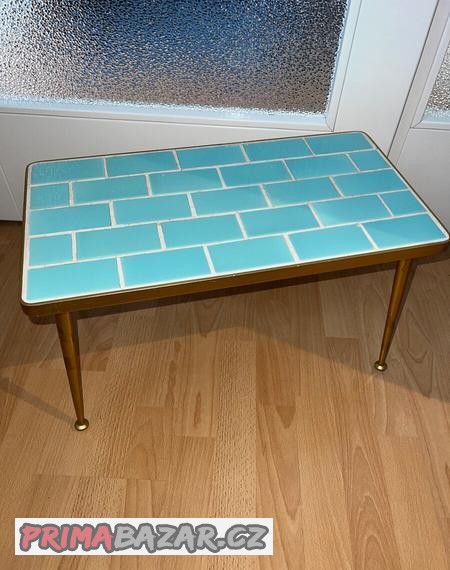 květinový stolek retro brusel