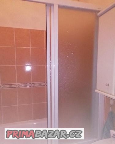 Vanová zástěna třídílná 150 cm bílá, AVDP3-150 GRAPE