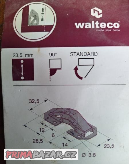 Nábytkový závěs k našroubování - 10 ks.