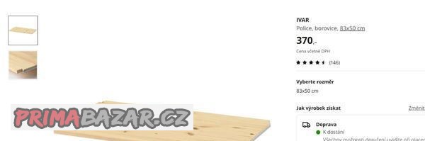 IVAR regály borovice