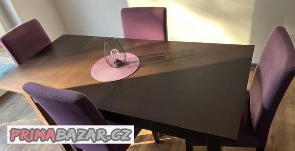 jidelni-stul-ikea-bjursta-4-zidle-vse-z-masivu
