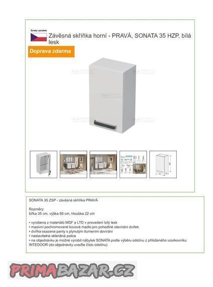 závěsné koupelnové skříňky Sonata