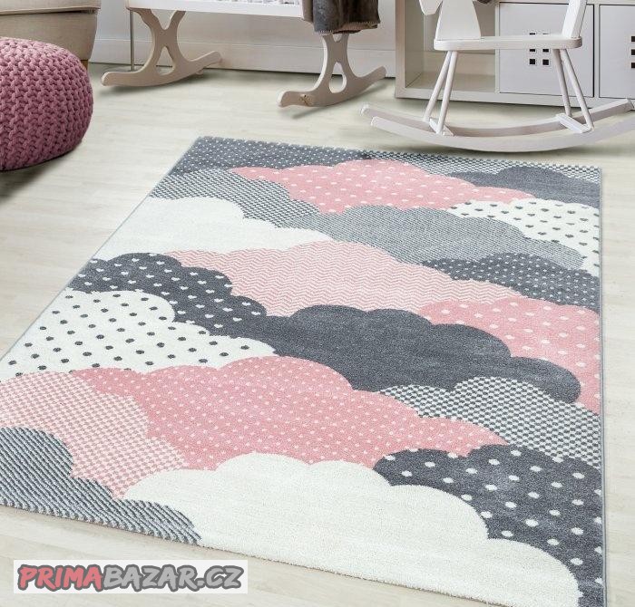 detsky-koberec-bambi-820-pink-s-mracky