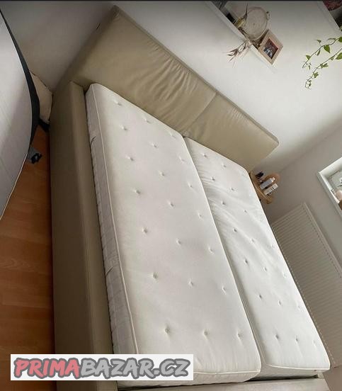 manzelska-postel-dvojluzko-s-matraci-ikea-hyllestad