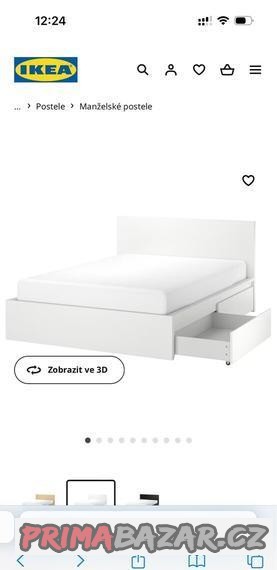 ram-postele-malm-2-ulozne-dily-bila-barva