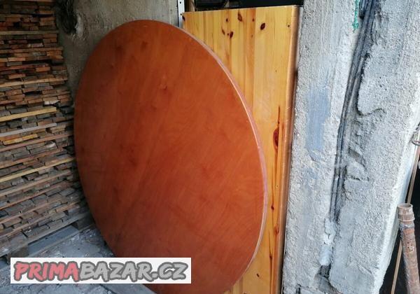 Velká kulatá stolová deska z tvrdé silné překližky