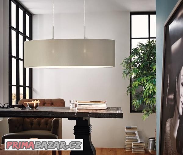 Oválné závěsné svítidlo - lustr na lanku